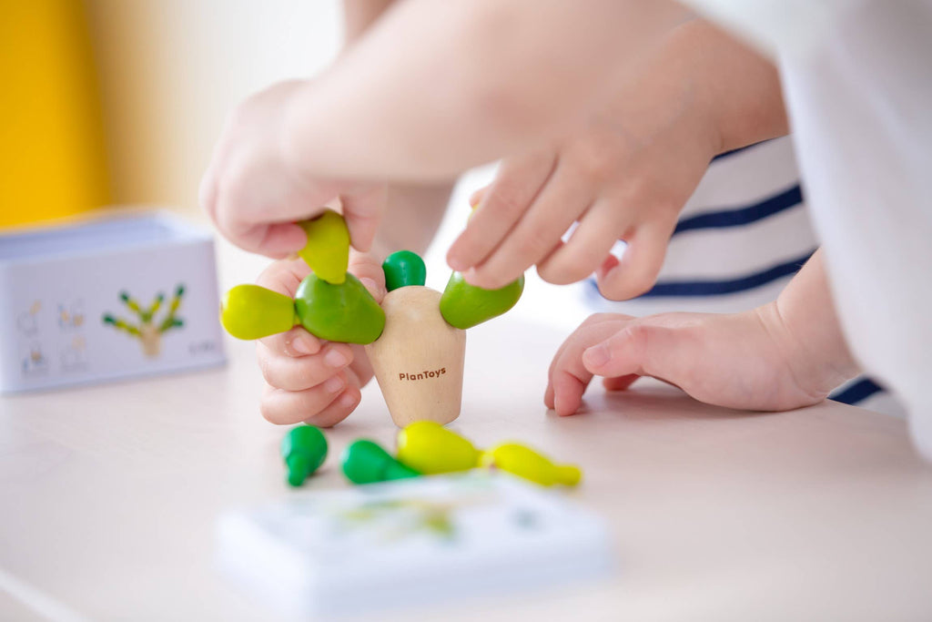 Cactus d'équilibre PlanMini en bois PlanToys – Jeu stratégique dès 3 ans