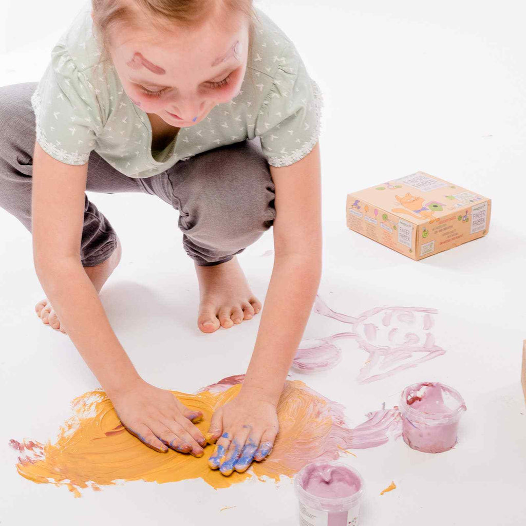 Set de 4 peintures végétaliennes pour doigts « Luka » bio NEOGRÜN