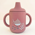 Tasse d’apprentissage bébé en silicone rose poudré – Bientôt disponible