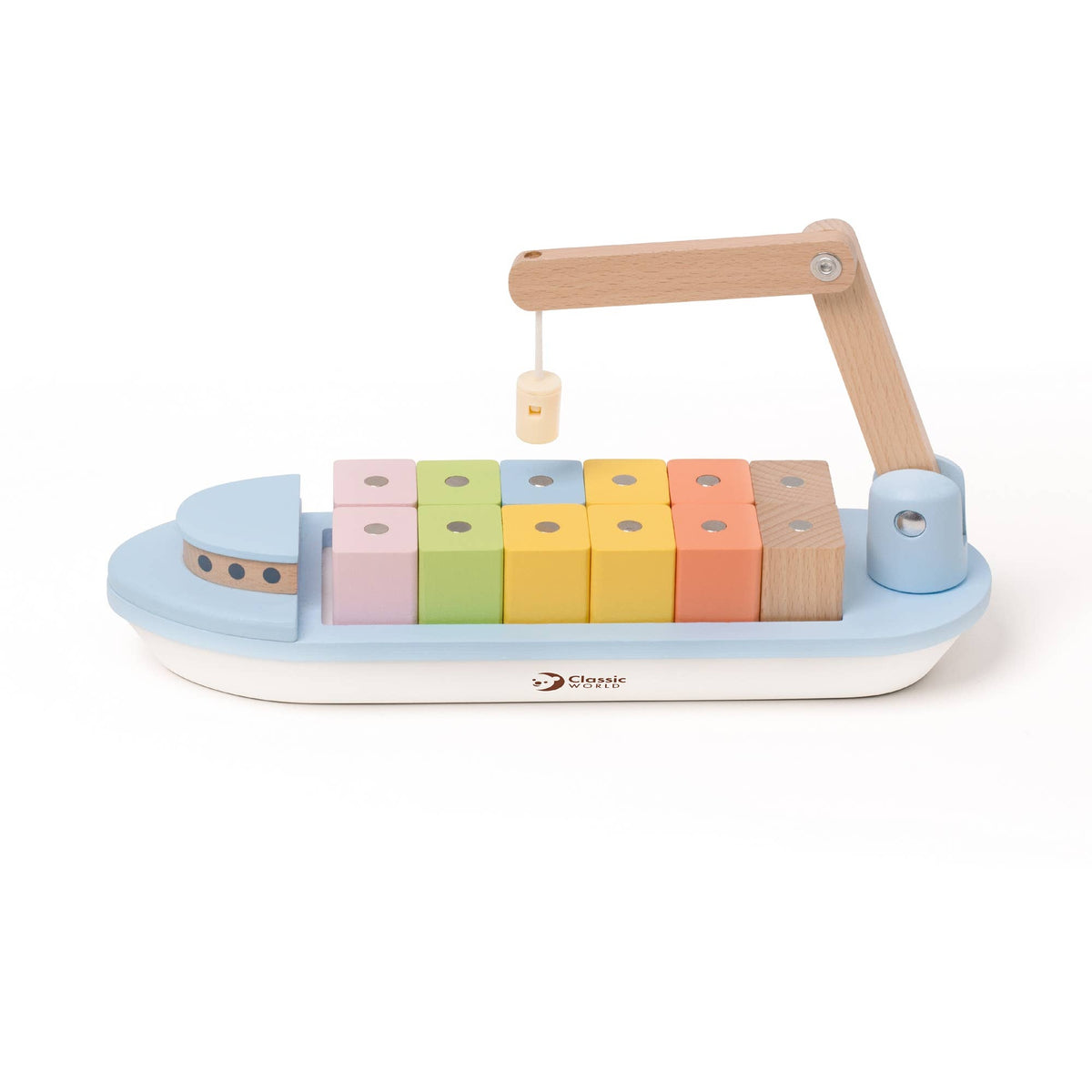 Bateau Cargo Magnétique en bois – Jeu éducatif dès 2 ans