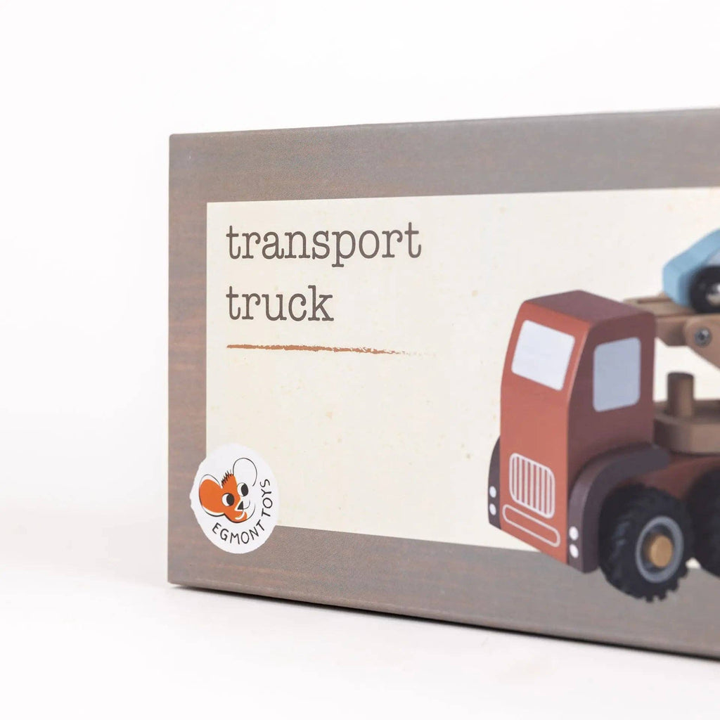 Camion transporteur de voitures en bois