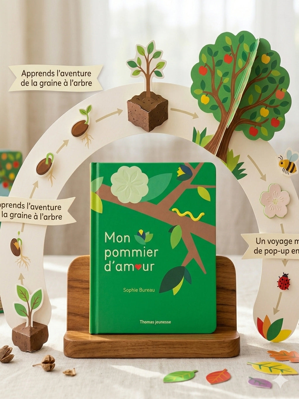 Mon pommier d’amour – Livre pop-up sur la nature et les saisons