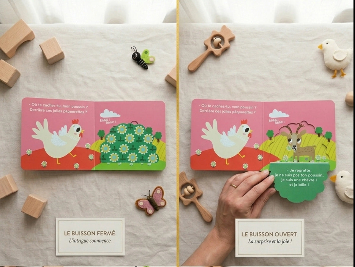 Où te caches-tu, mon poussin ? – Livre à toucher et à rabats