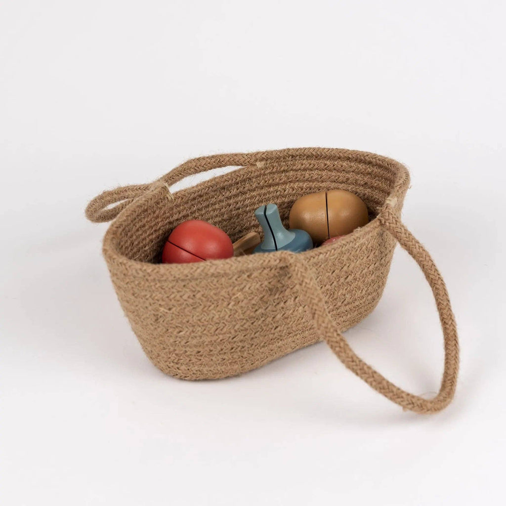 Ensemble de fruits et légumes en bois