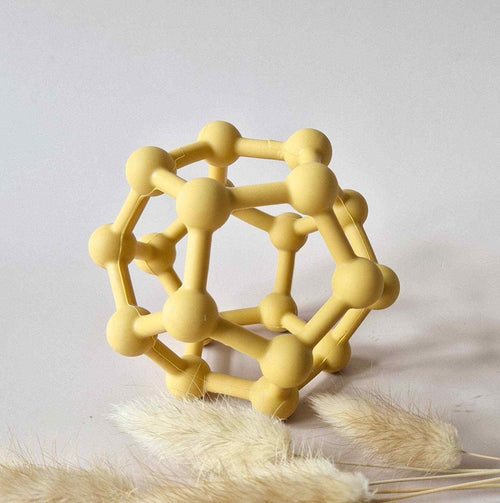 Balle de Motricité en Silicone – Jaune Ocre – Dès la naissance