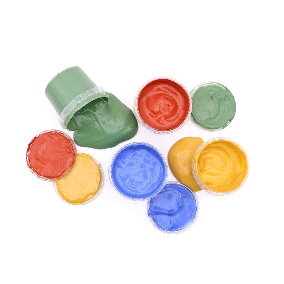 Platsch Quatsch – Ensemble de 4 peintures au doigt biologiques Sandman NEOGRÜN