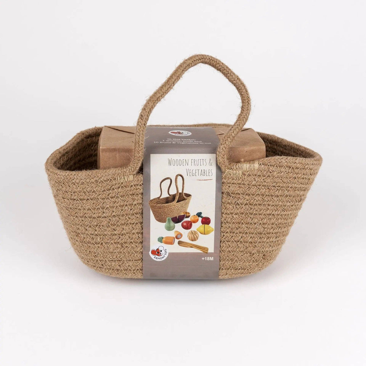 Ensemble de fruits et légumes en bois