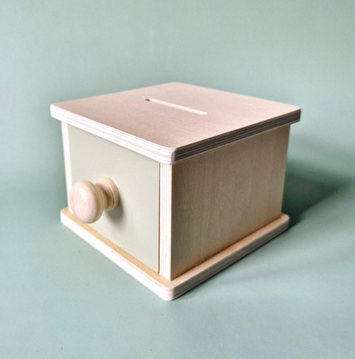 Boîte de Jeu Montessori en Bois avec Tiroir et Disques Colorés – Stimule le Développement Moteur Rammelaartje