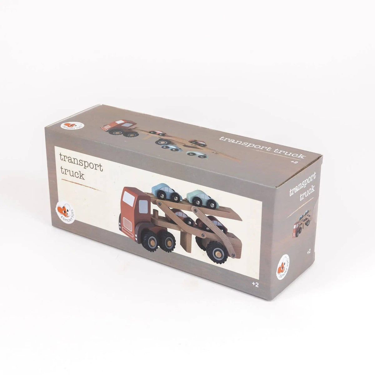 Camion transporteur de voitures en bois