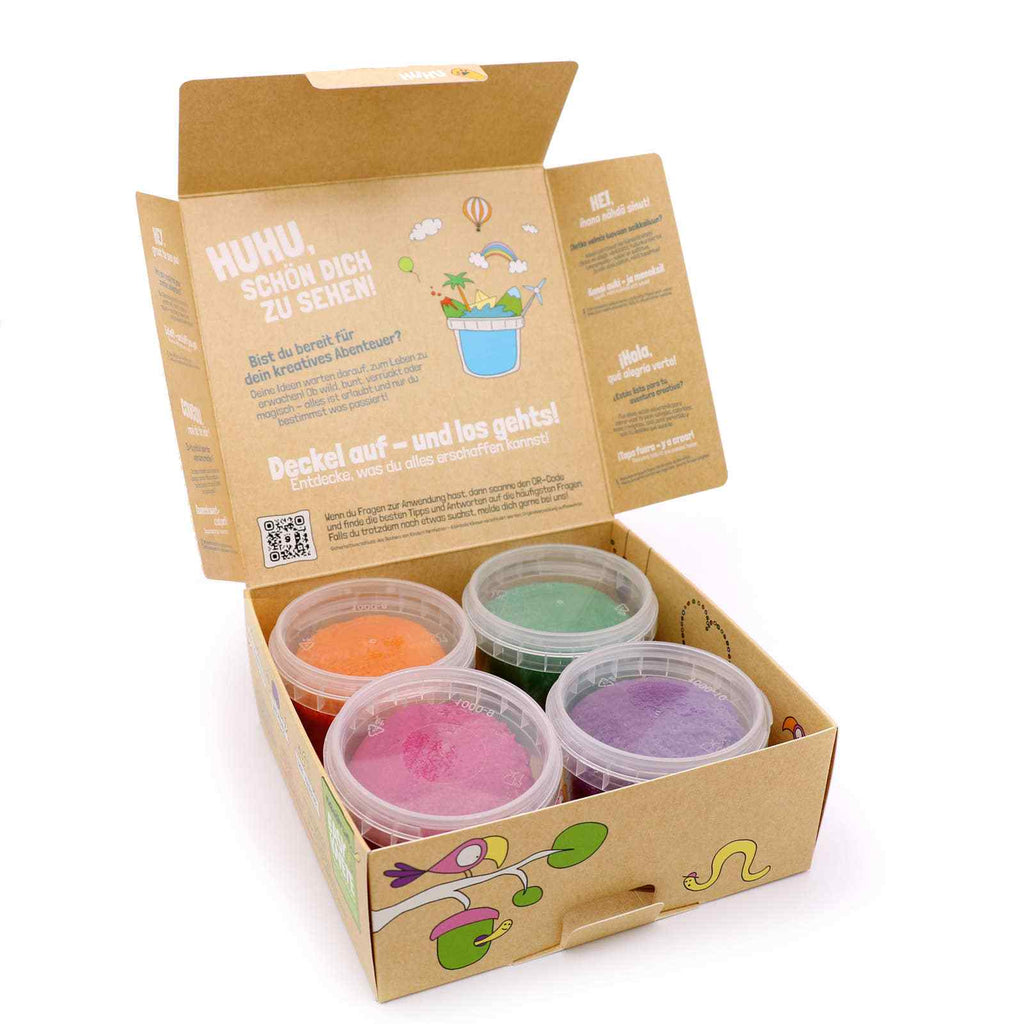 Ensemble de 4 pâtes vegan faciles à modeler « Loki » bio NEOGRÜN