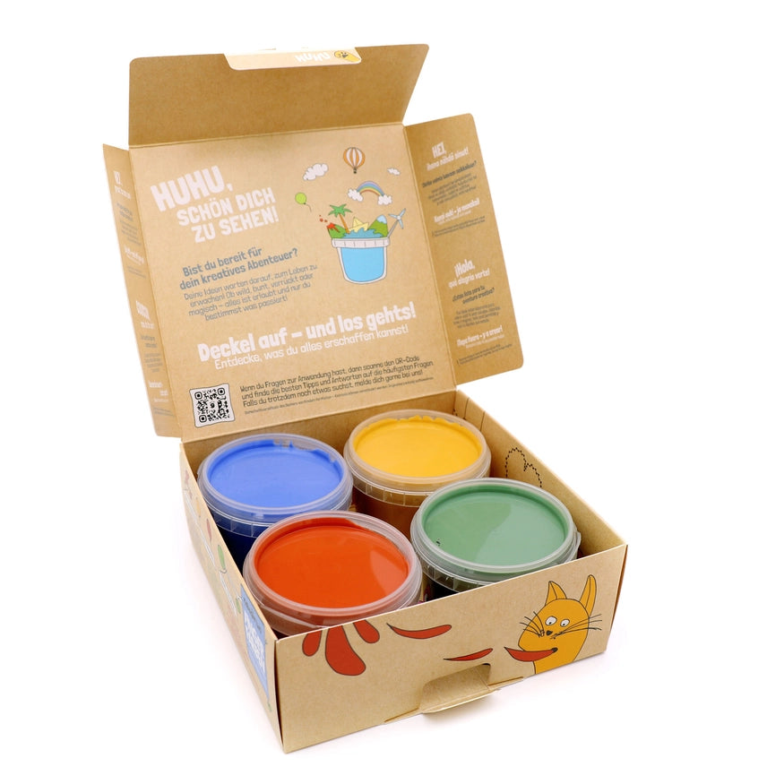 Ensemble de 4 peintures à doigts véganes et biologiques « Aki » — NEOGRÜN NEOGRÜN