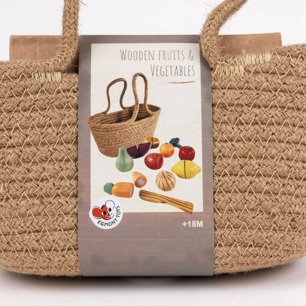Ensemble de fruits et légumes en bois