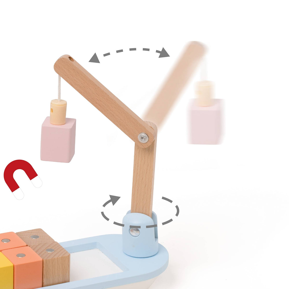 Bateau Cargo Magnétique en bois – Jeu éducatif dès 2 ans