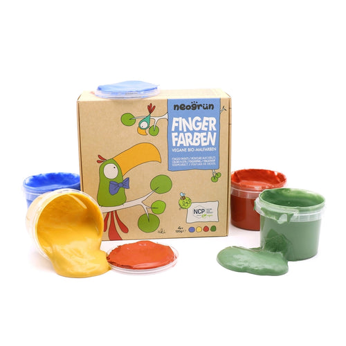Ensemble de 4 peintures à doigts véganes et biologiques « Aki » — NEOGRÜN NEOGRÜN