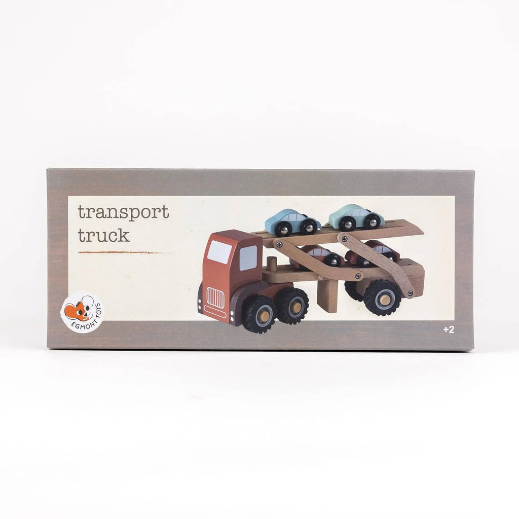 Camion transporteur de voitures en bois