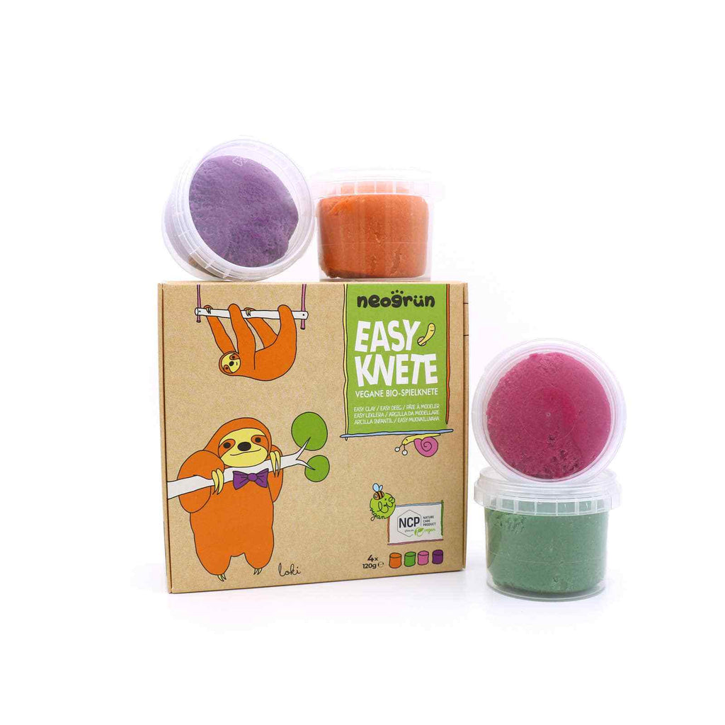Ensemble de 4 pâtes vegan faciles à modeler « Loki » bio NEOGRÜN