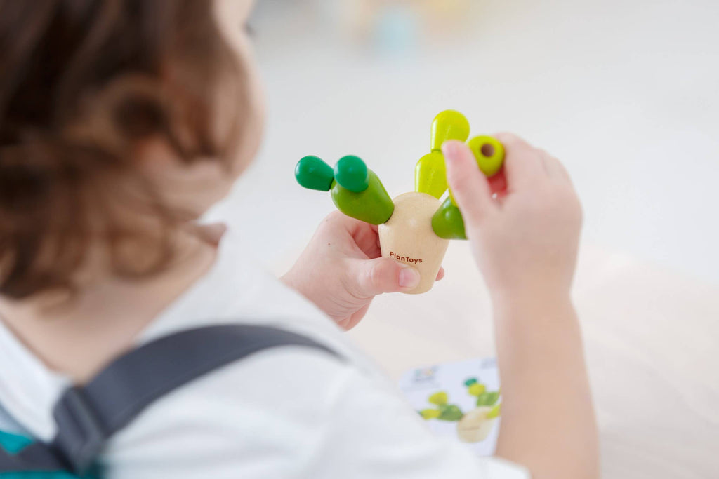 Cactus d'équilibre PlanMini en bois PlanToys – Jeu stratégique dès 3 ans