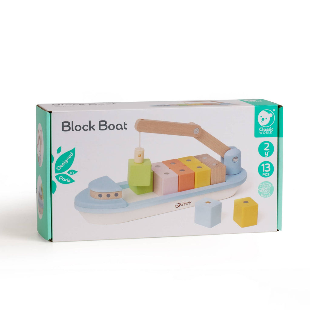 Bateau Cargo Magnétique en bois – Jeu éducatif dès 2 ans