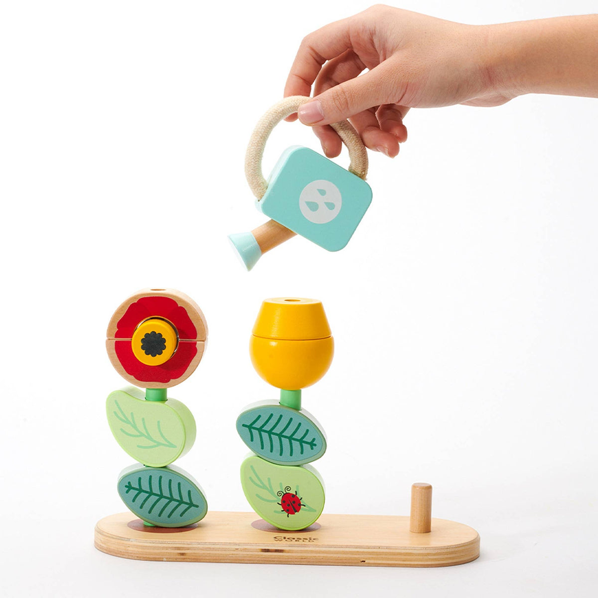 Jeu d’empilage Jardin de Fleurs en bois – Dès 10 mois