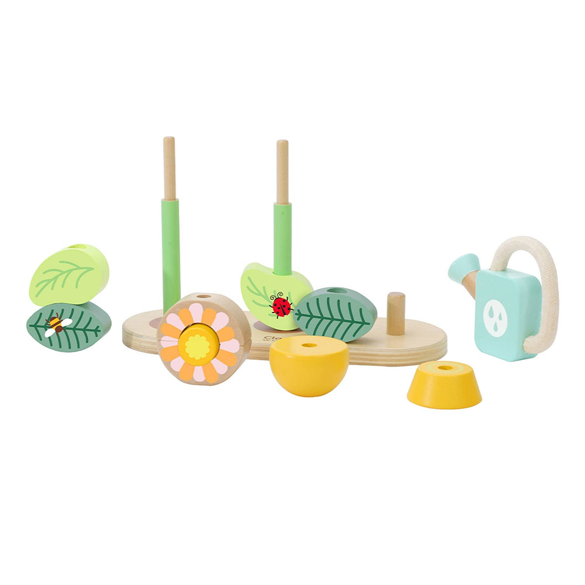 Jeu d’empilage Jardin de Fleurs en bois – Dès 10 mois
