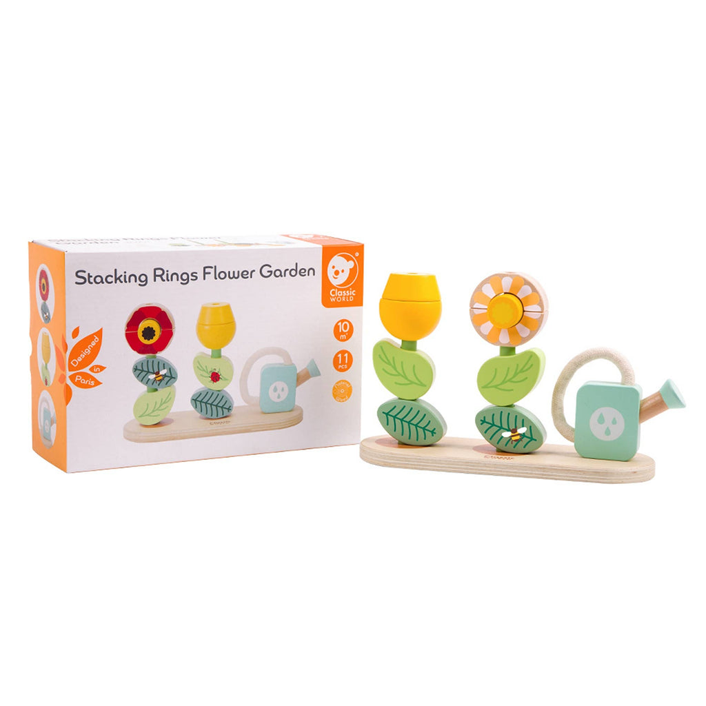 Jeu d’empilage Jardin de Fleurs en bois – Dès 10 mois