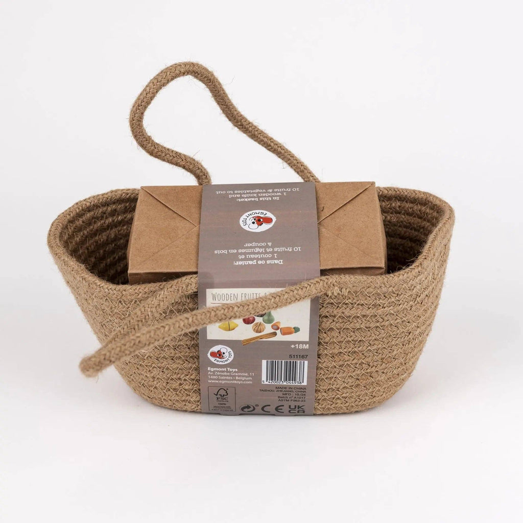 Ensemble de fruits et légumes en bois