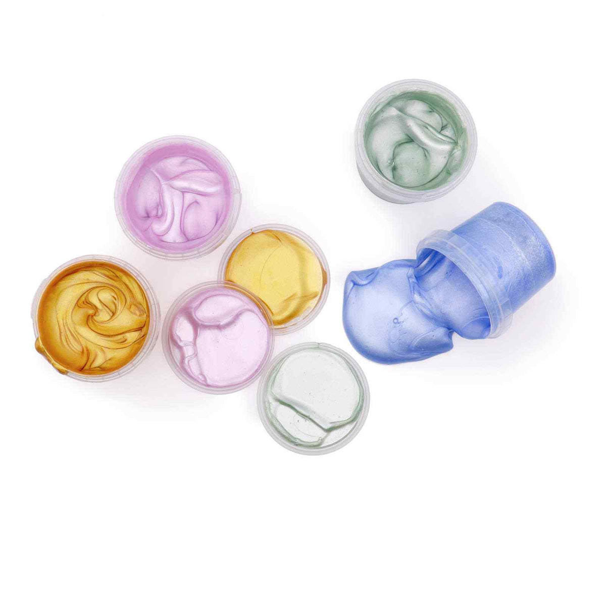 Set de 4 peintures au doigt cristallines « Mika » - Couleurs pailletées bio NEOGRÜN